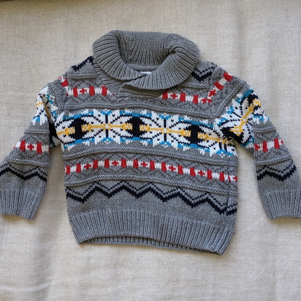 Gymboree Baby Gray Holiday Sweater